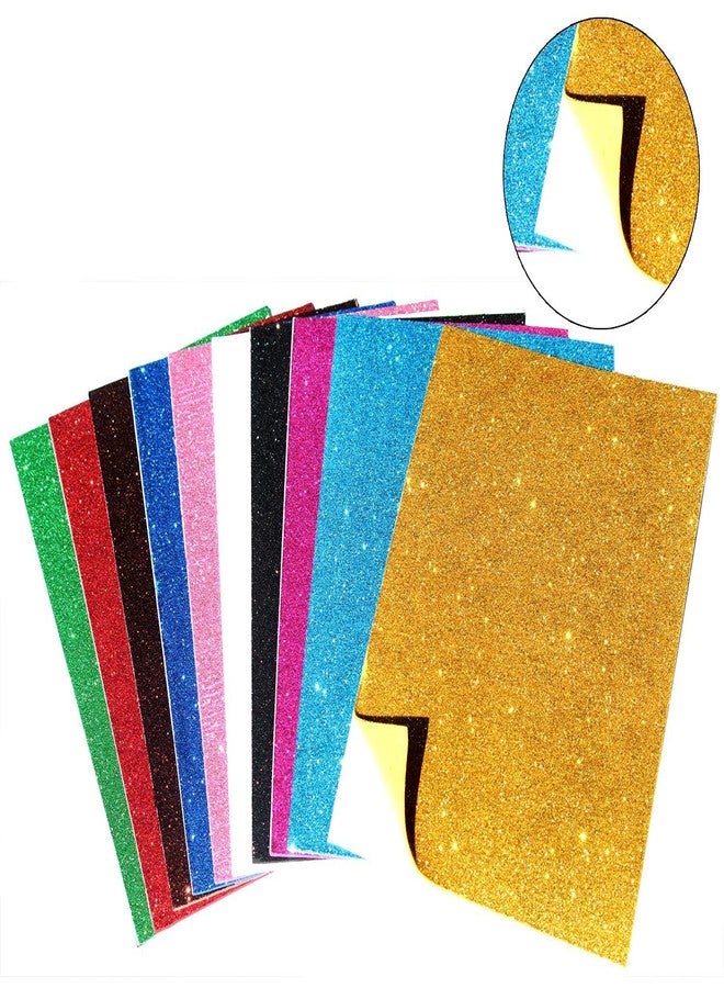 KABEER ART Self Adhesive Easy to Peel Off Glitter Foam Sheets, A4 Size, Pack of 10 - Image 2